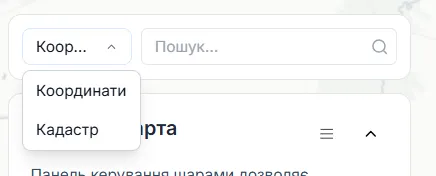Пошук на карті